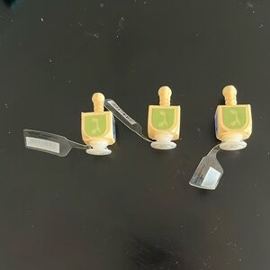 3 Hanukkah Dreidel Croc charms/Jibbits